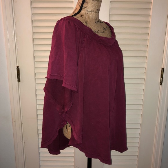 Free People sweatshirt poncho top - Picture 7 of 8
